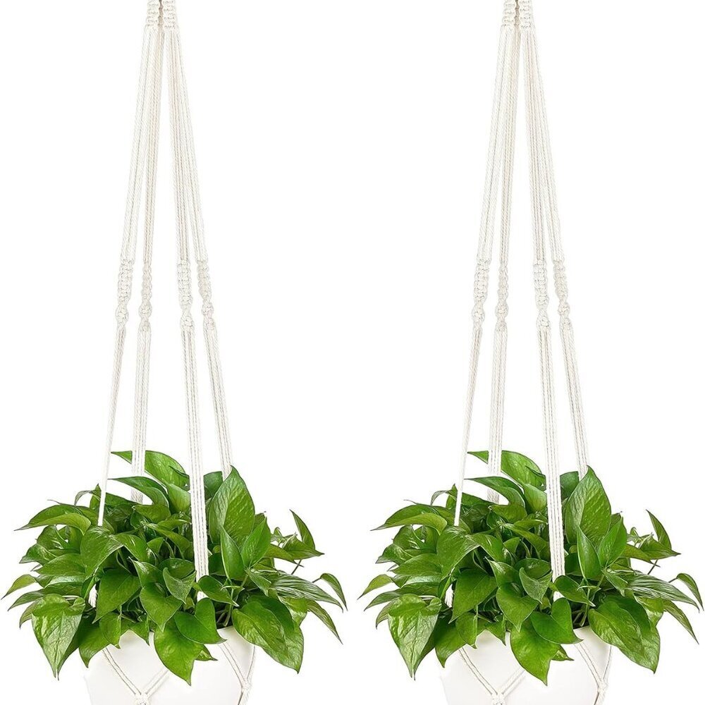 Macrame Plant Hanger Indoor Outdoor Hanging Planter Basket Large for up to 12" P
